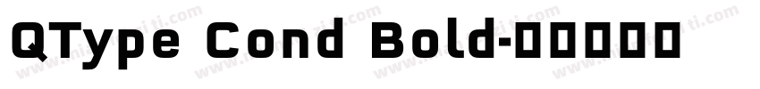 QType Cond Bold字体转换